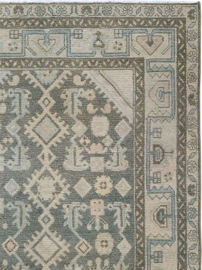 Vintage Persian Malayer Throw Rug (Pair: 2 of 2), No.31984 - Gsblank
