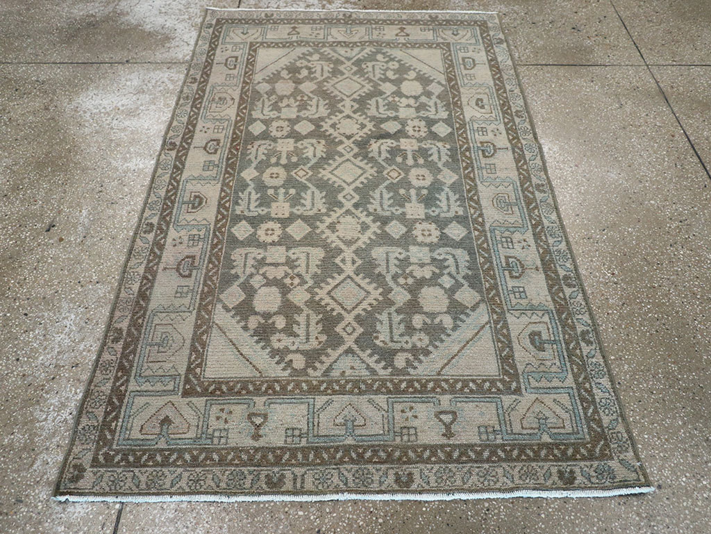 Vintage Persian Malayer Throw Rug (Pair: 2 of 2), No.31984 - Gsblank