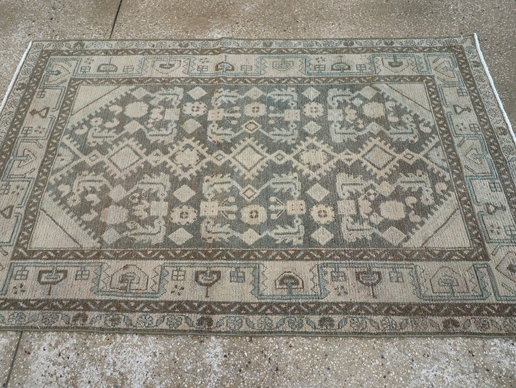 Vintage Persian Malayer Throw Rug (Pair: 2 of 2), No.31984 - Gsblank