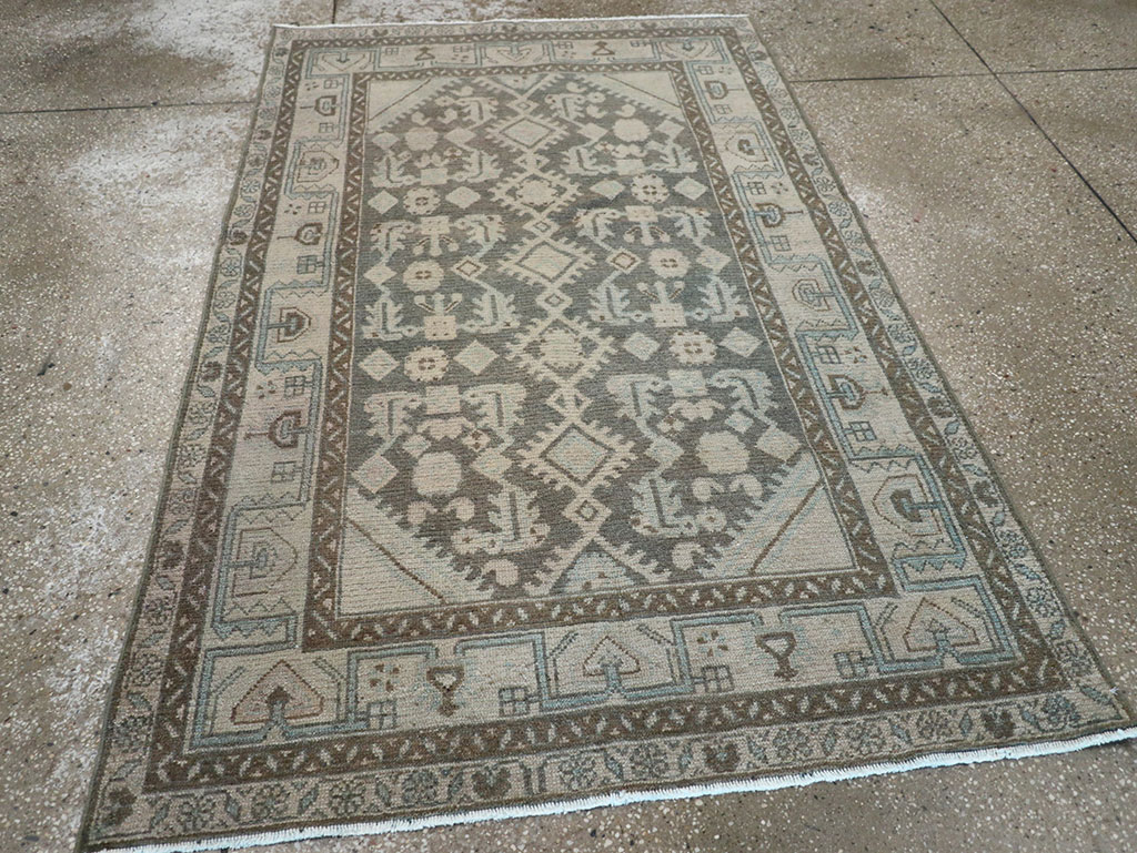 Vintage Persian Malayer Throw Rug (Pair: 2 of 2), No.31984 - Gsblank