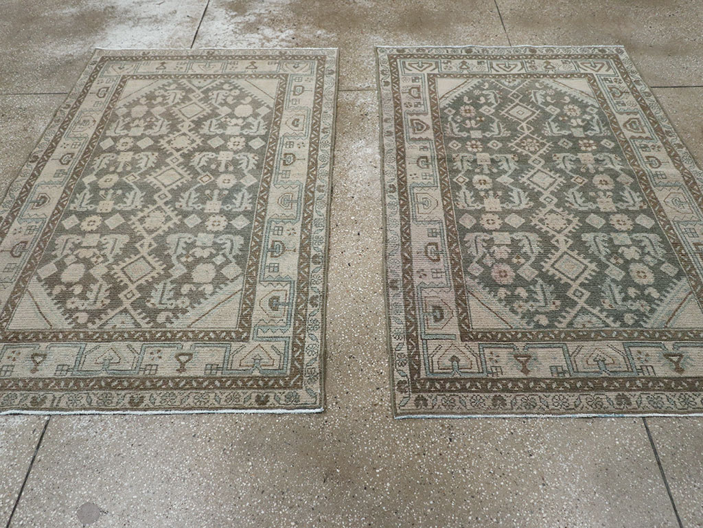 Vintage Persian Malayer Throw Rug (Pair: 2 of 2), No.31984 - Gsblank
