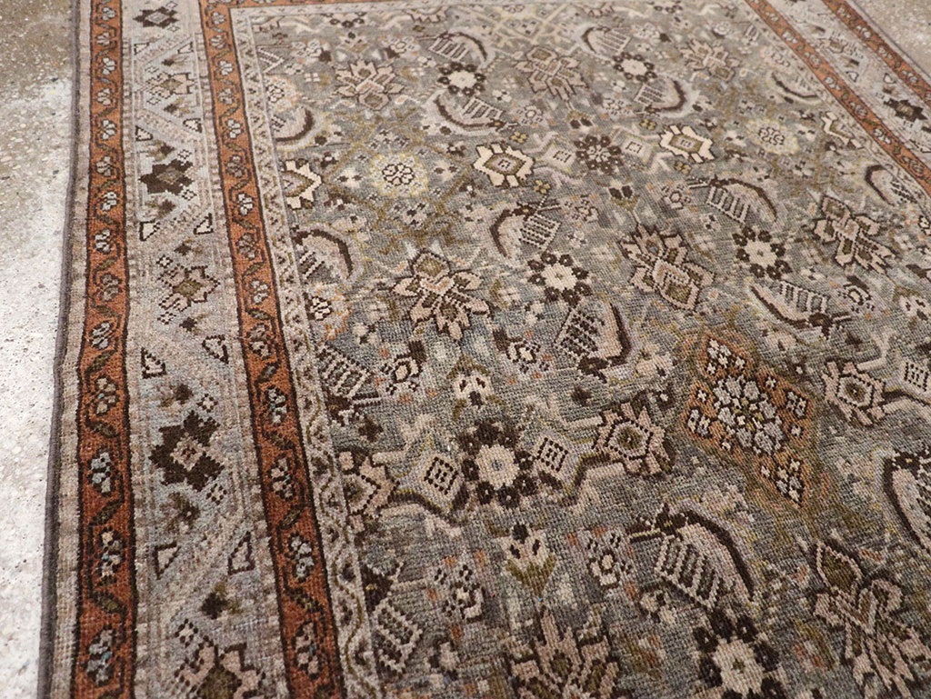 Antique Persian Tabriz Throw Rug, No.31985 - Gsblank