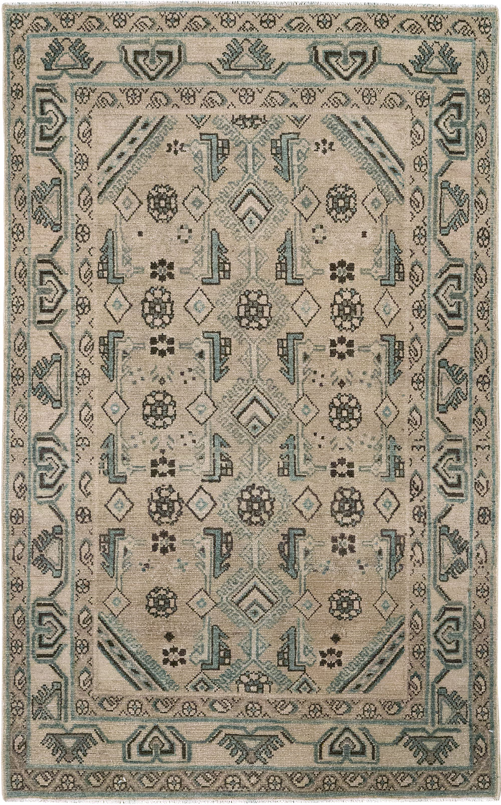 Vintage Persian Malayer Throw Rug (Pair: 2 of 2), No.31986 - Gsblank