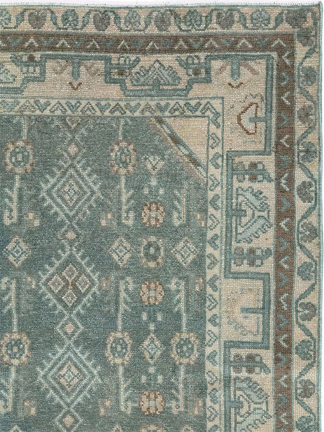 Vintage Persian Malayer Throw Rug, No.31988 - Gsblank