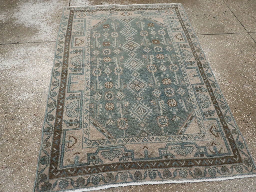 Vintage Persian Malayer Throw Rug, No.31988 - Gsblank