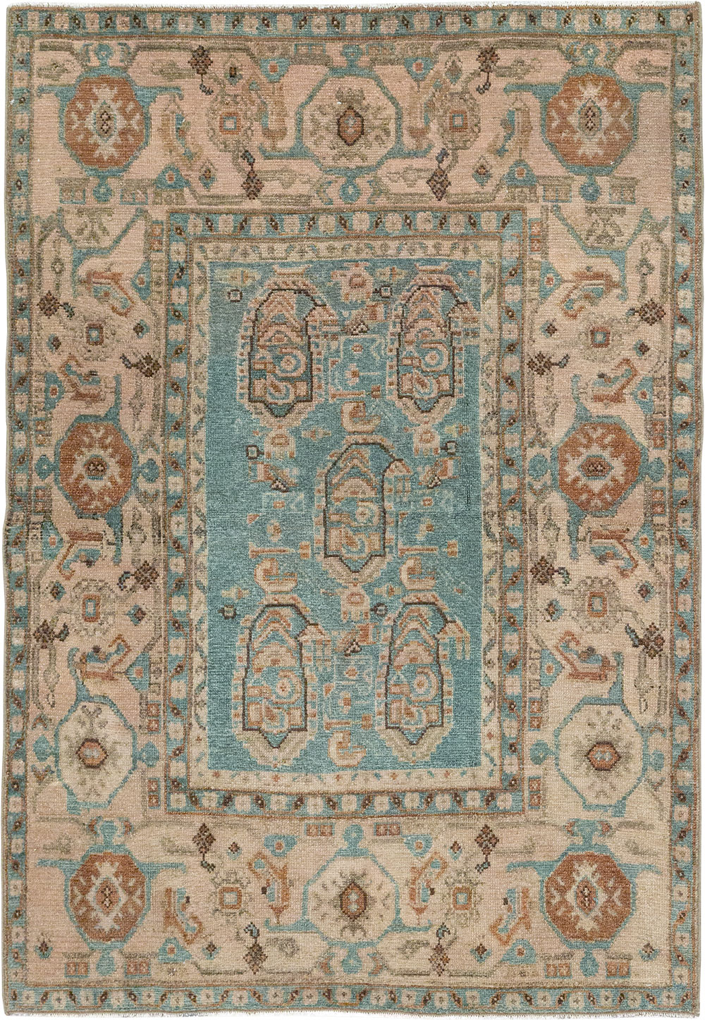 Vintage Persian Malayer Throw Rug, No.31989 - Gsblank