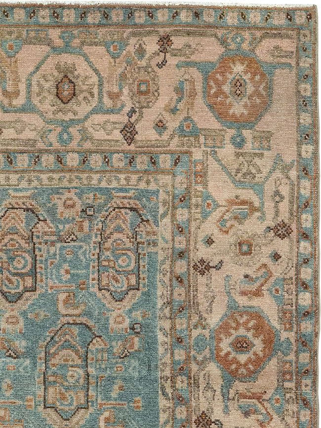 Vintage Persian Malayer Throw Rug, No.31989 - Gsblank