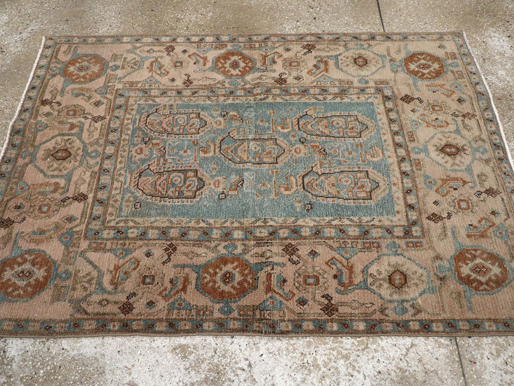 Vintage Persian Malayer Throw Rug, No.31989 - Gsblank
