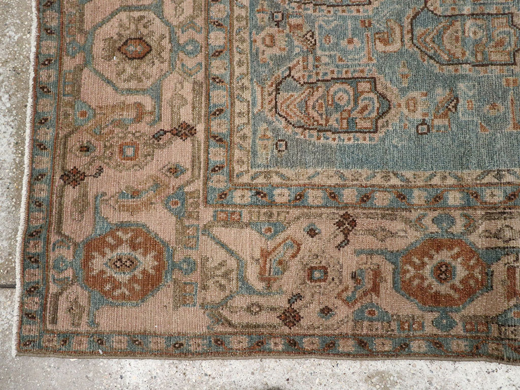 Vintage Persian Malayer Throw Rug, No.31989 - Gsblank