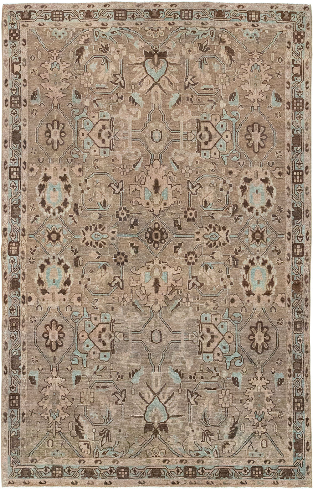 Vintage Persian Malayer Accent Rug, No.31993 - Gsblank