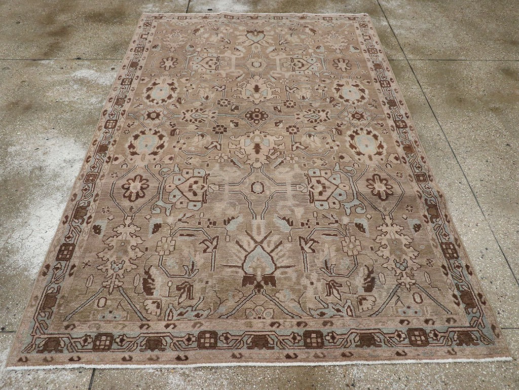 Vintage Persian Malayer Accent Rug, No.31993 - Gsblank