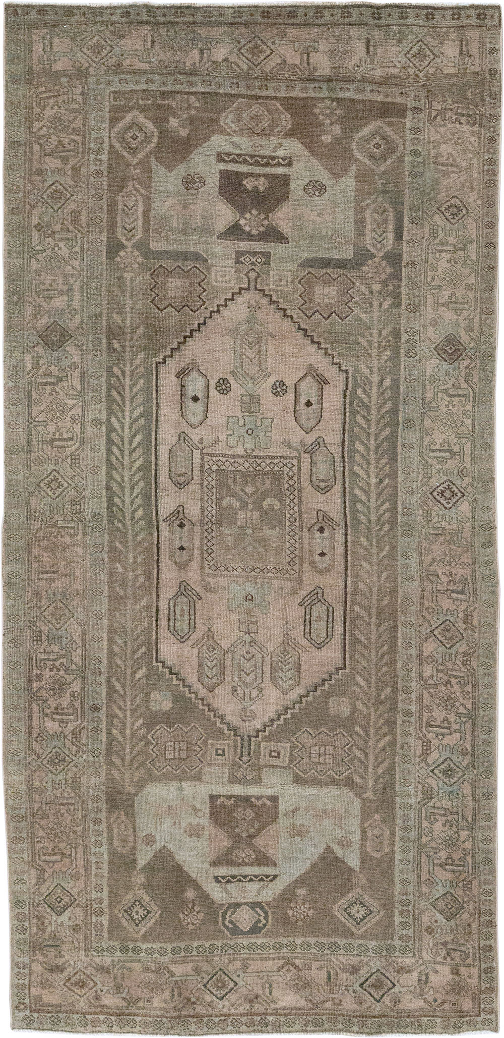Antique Persian Kurdish Small Gallery Rug, No.31997 - Gsblank