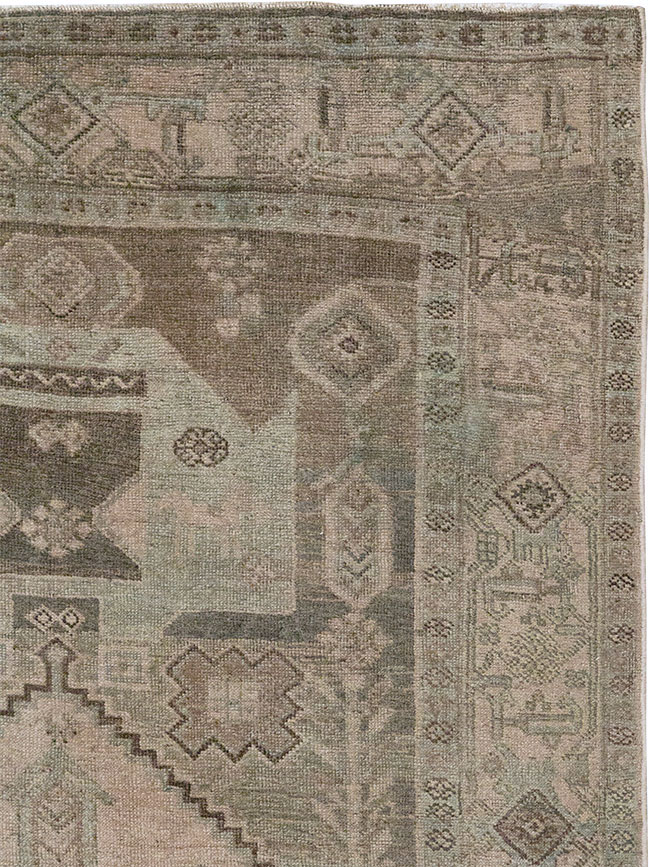 Antique Persian Kurdish Small Gallery Rug, No.31997 - Gsblank