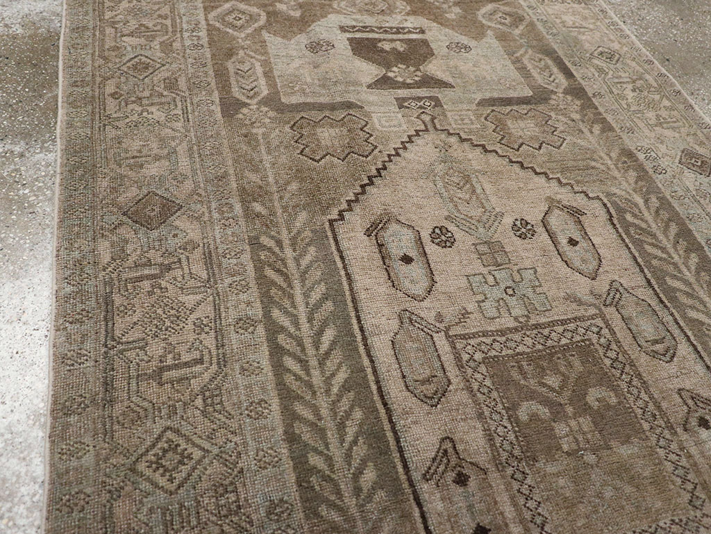 Antique Persian Kurdish Small Gallery Rug, No.31997 - Gsblank