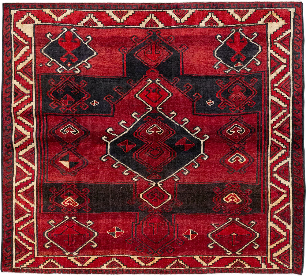 Vintage Persian Lori Square Accent Rug, No.31998 - Gsblank