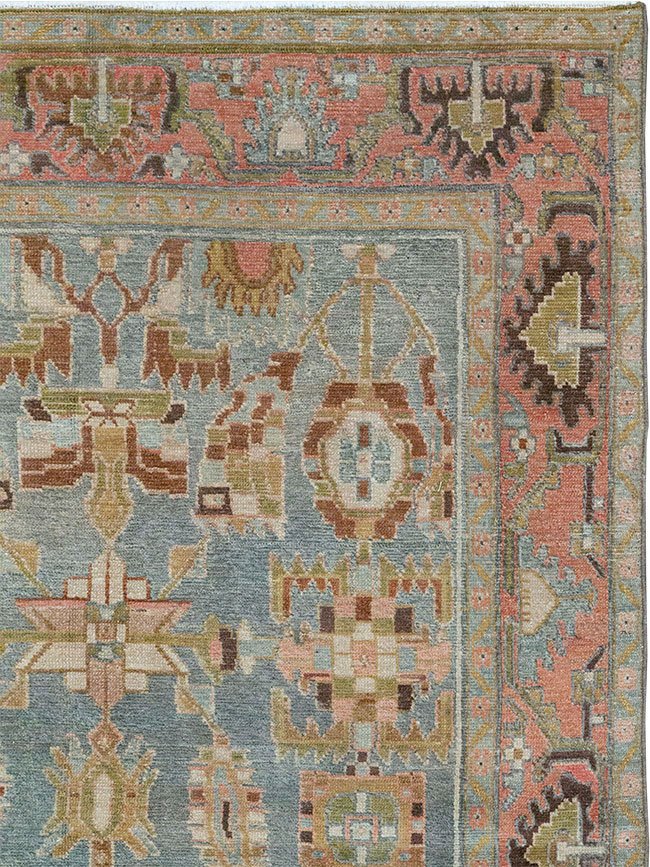 Vintage Persian Malayer Throw Rug, No.31999 - Gsblank