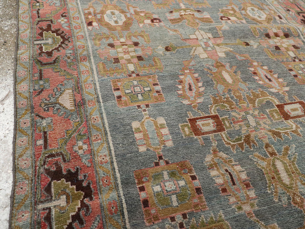 Vintage Persian Malayer Throw Rug, No.31999 - Gsblank