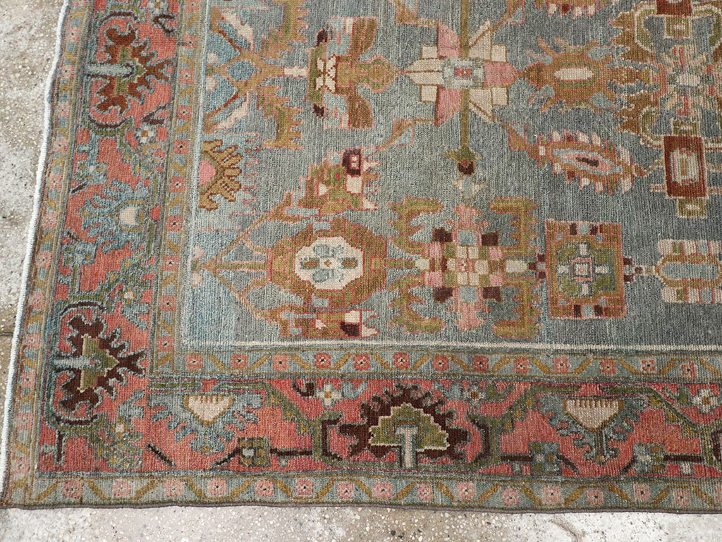 Vintage Persian Malayer Throw Rug, No.31999 - Gsblank