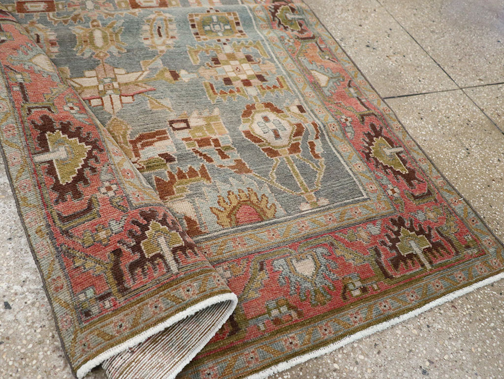 Vintage Persian Malayer Throw Rug, No.31999 - Gsblank