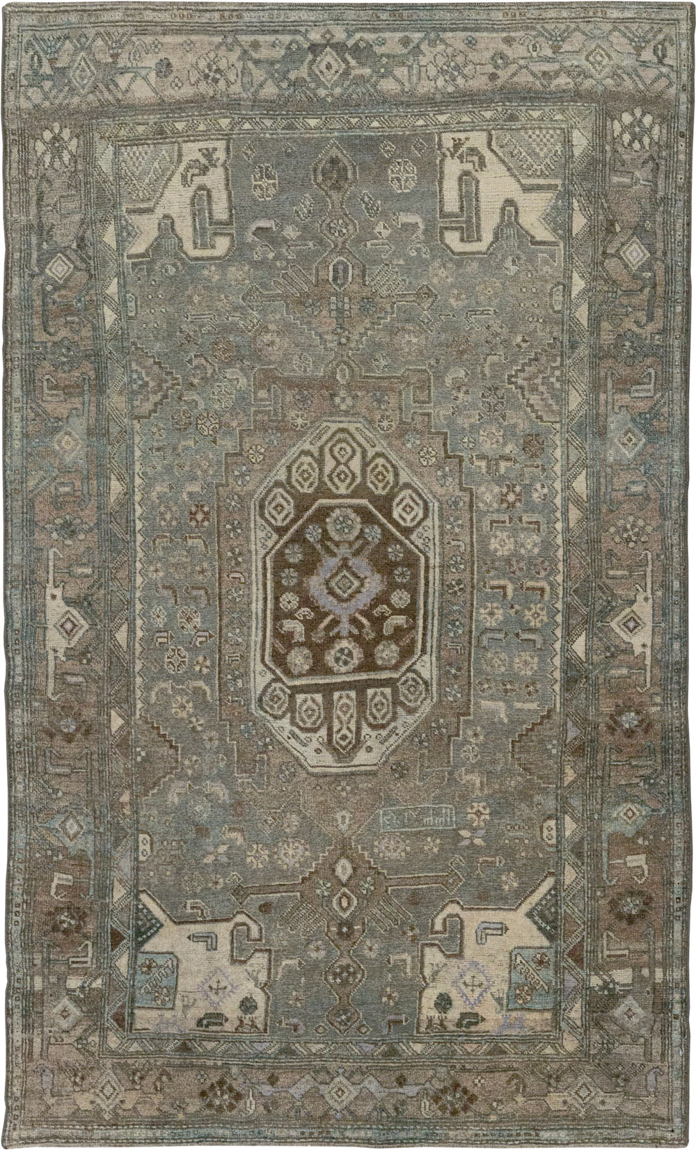 Antique Persian Kurdish Accent Rug, No.32001 - Gsblank