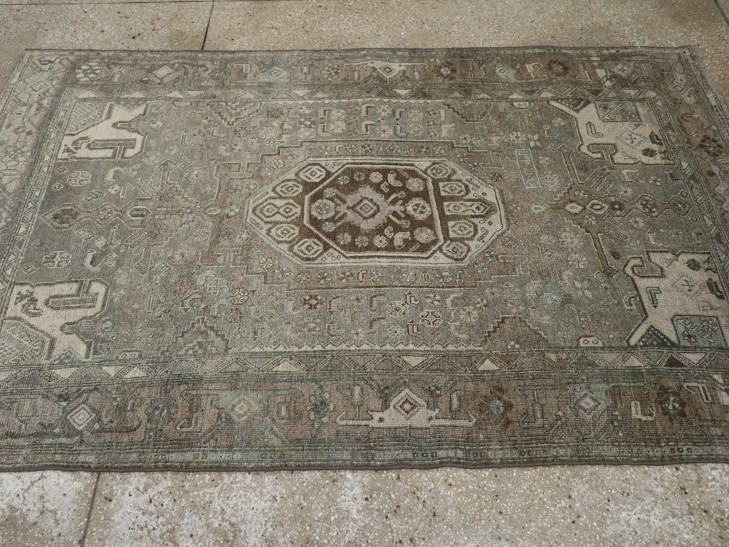 Antique Persian Kurdish Accent Rug, No.32001 - Gsblank