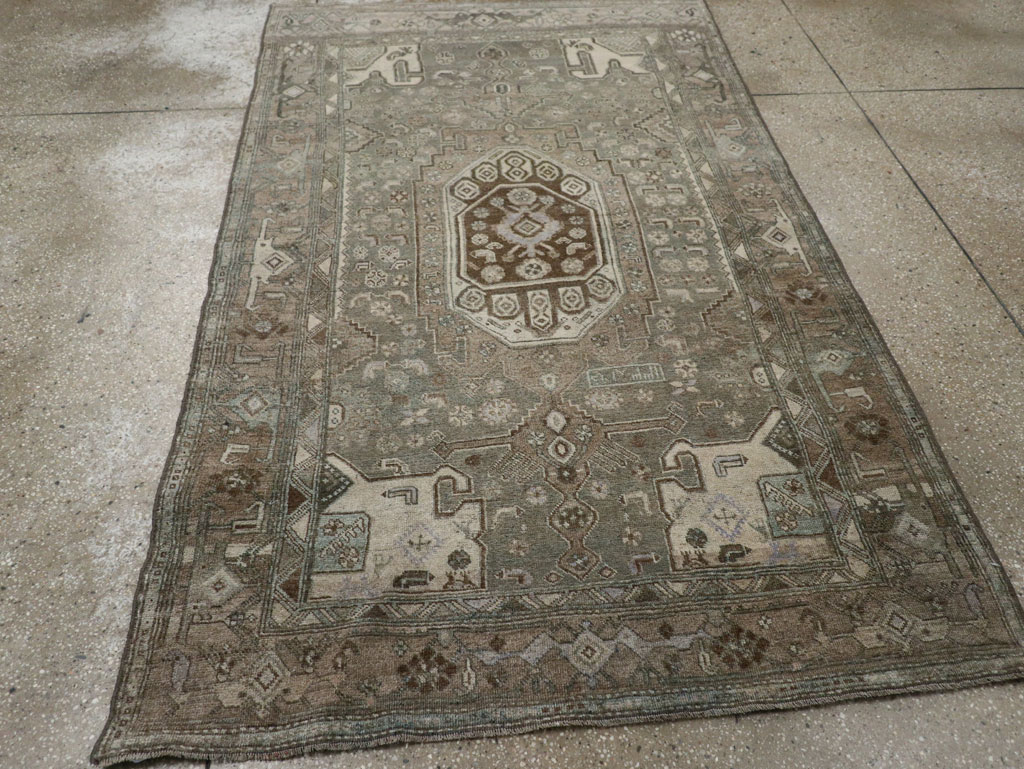 Antique Persian Kurdish Accent Rug, No.32001 - Gsblank