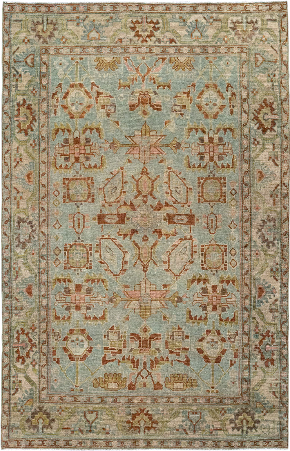 Vintage Persian Malayer Accent Rug, No.32002 - Gsblank