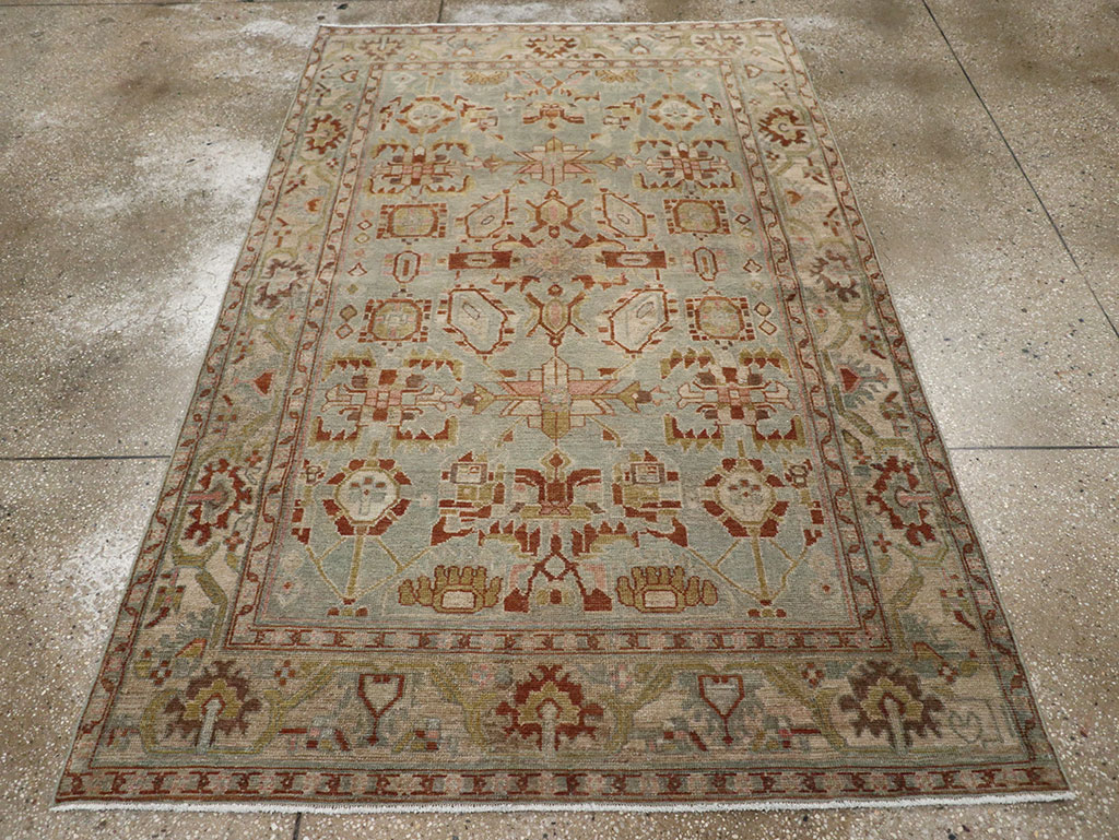 Vintage Persian Malayer Accent Rug, No.32002 - Gsblank