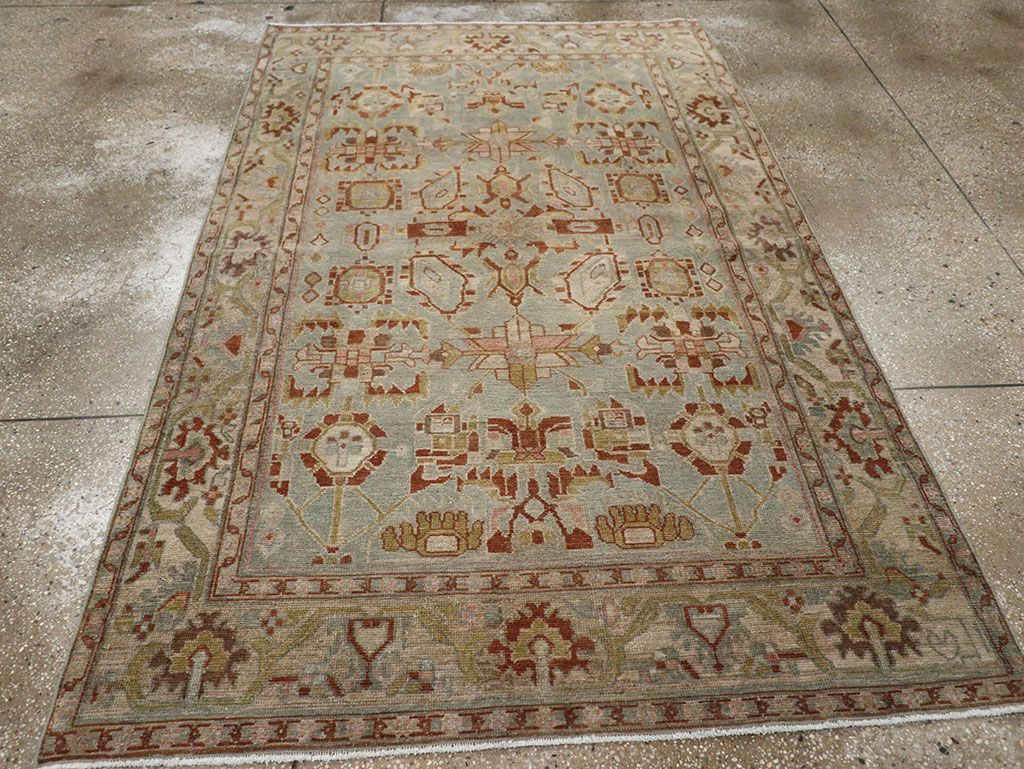 Vintage Persian Malayer Accent Rug, No.32002 - Gsblank