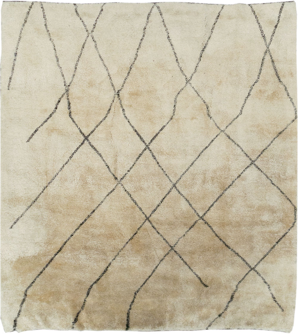 Modern Moroccan Square Room Size Carpet, No.32008 - Gsblank