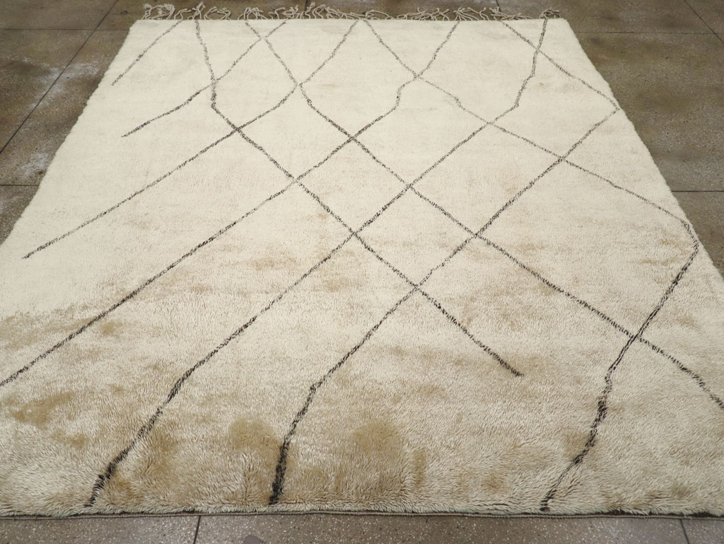 Modern Moroccan Square Room Size Carpet, No.32008 - Gsblank