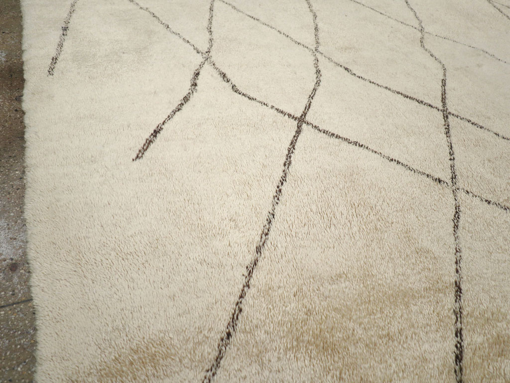 Modern Moroccan Square Room Size Carpet, No.32008 - Gsblank