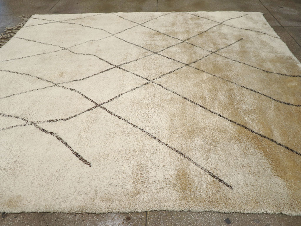 Modern Moroccan Square Room Size Carpet, No.32008 - Gsblank