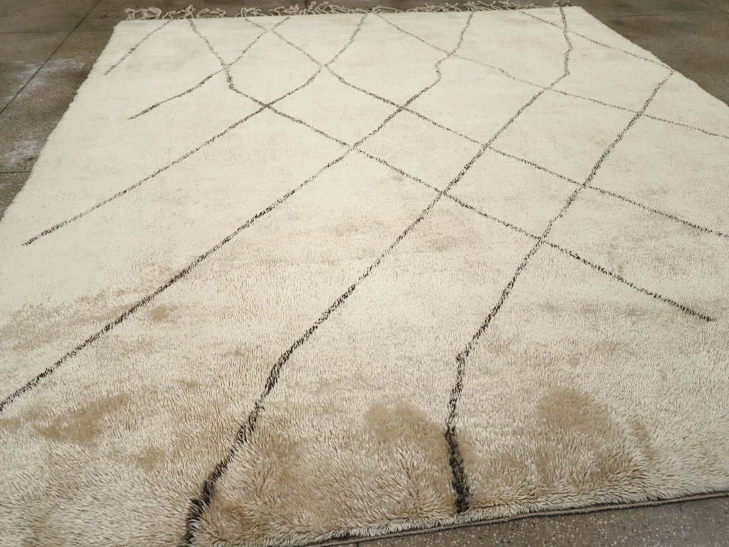 Modern Moroccan Square Room Size Carpet, No.32008 - Gsblank