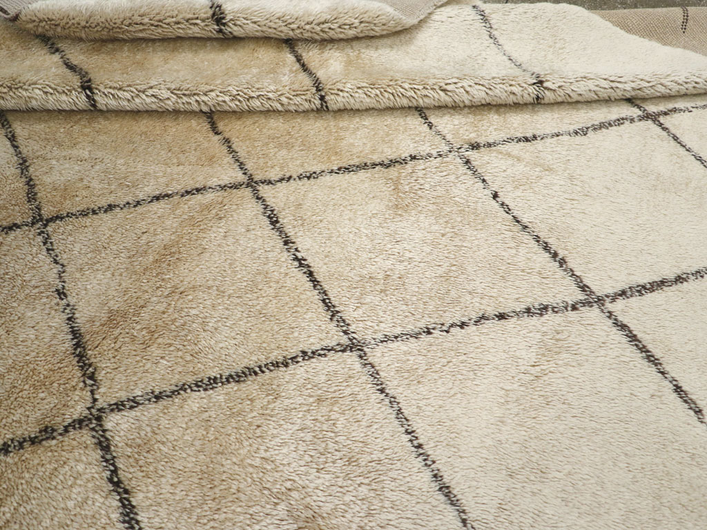 Modern Moroccan Square Room Size Carpet, No.32008 - Gsblank