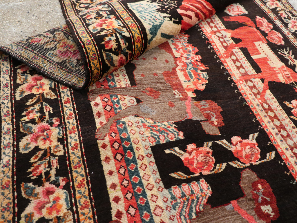 Vintage Pictorial Karabagh Rug, No.32009 - Gsblank