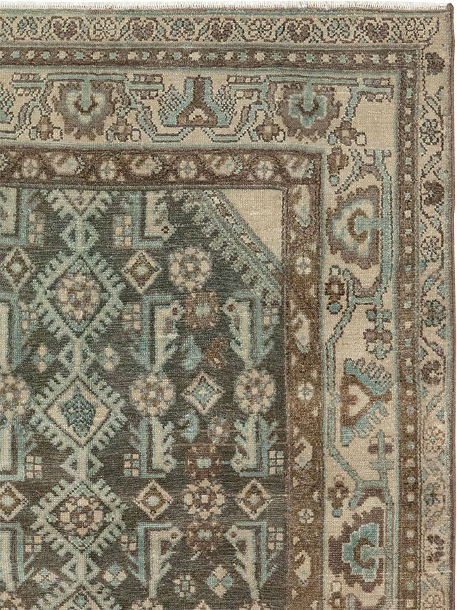 Vintage Persian Malayer Throw Rug, No.32013 - Gsblank