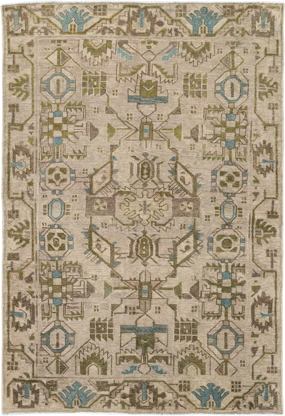 Vintage Persian Malayer Throw Rug (Pair: 1 of 2), No.32016 - Gsblank