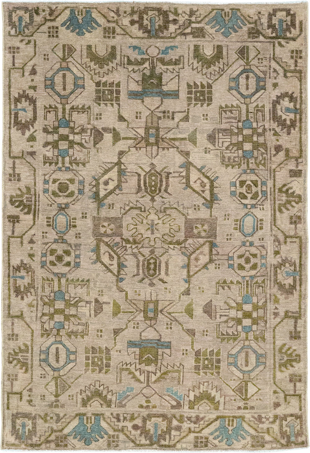 Vintage Persian Malayer Throw Rug (Pair: 1 of 2), No.32016 - Gsblank