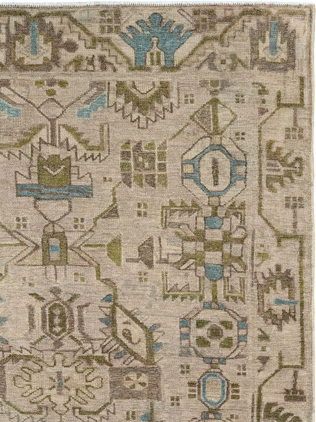 Vintage Persian Malayer Throw Rug (Pair: 1 of 2), No.32016 - Gsblank