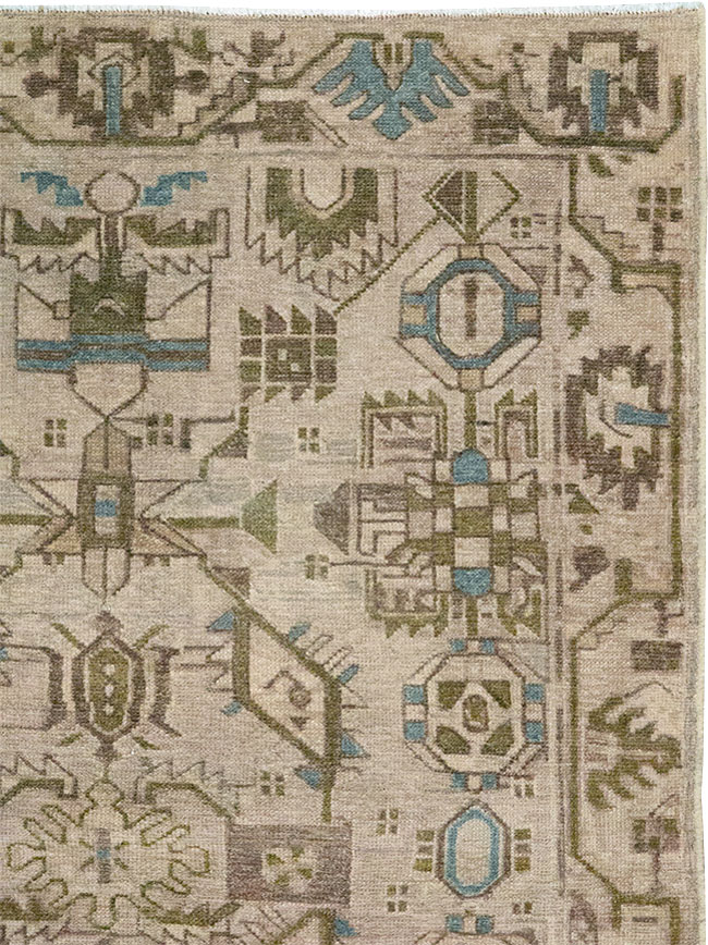 Vintage Persian Malayer Throw Rug (Pair: 1 of 2), No.32016 - Gsblank