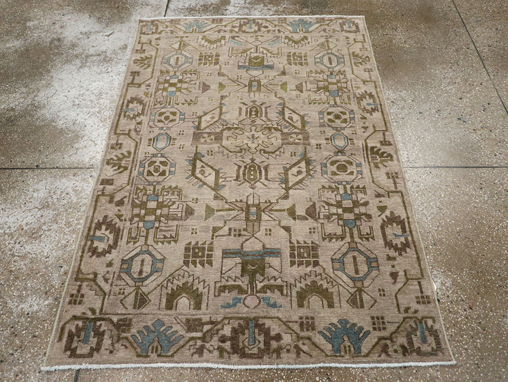 Vintage Persian Malayer Throw Rug (Pair: 1 of 2), No.32016 - Gsblank