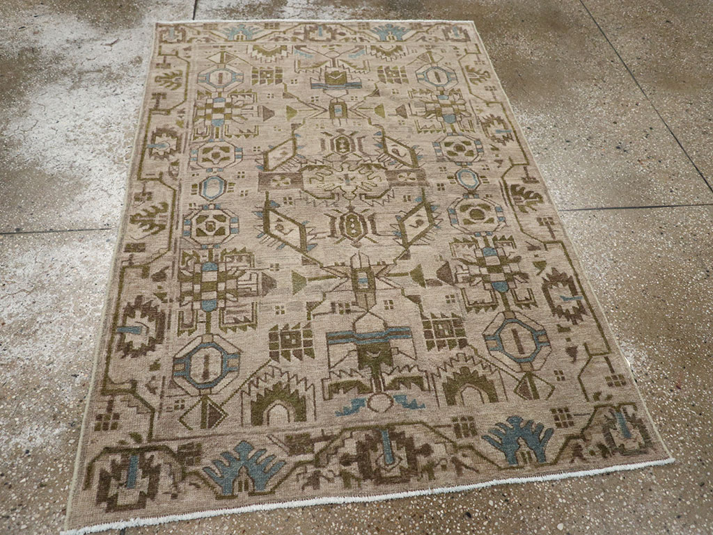 Vintage Persian Malayer Throw Rug (Pair: 1 of 2), No.32016 - Gsblank