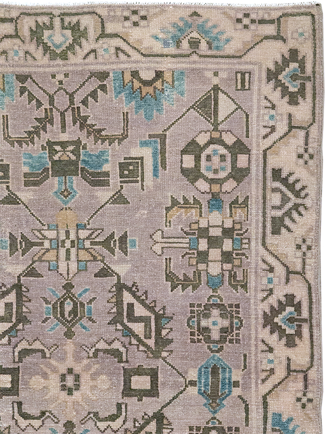 Vintage Persian Malayer Throw Rug, No.32017 - Gsblank