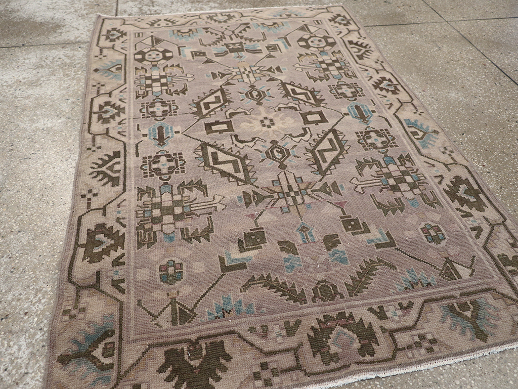 Vintage Persian Malayer Throw Rug, No.32017 - Gsblank