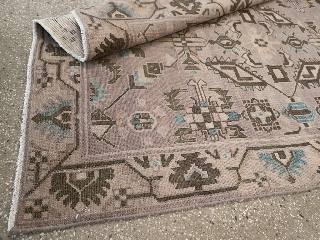 Vintage Persian Malayer Throw Rug, No.32017 - Gsblank