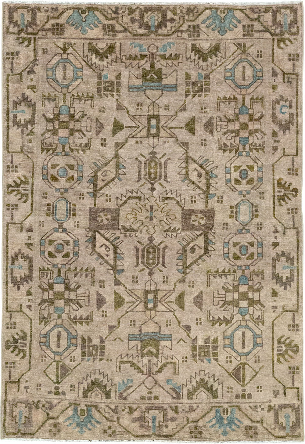 Vintage Persian Malayer Throw Rug (Pair: 2 of 2), No.32018 - Gsblank