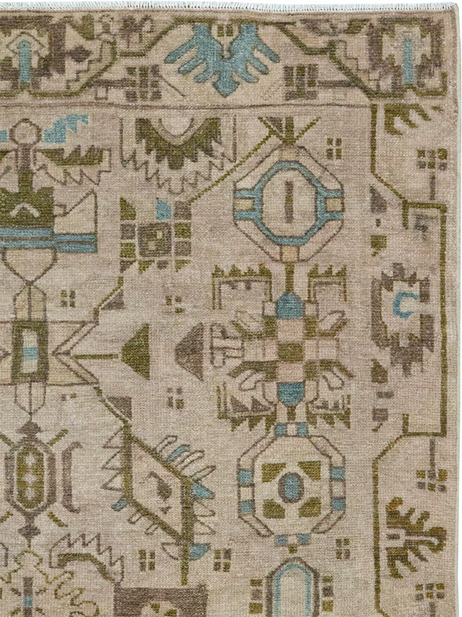 Vintage Persian Malayer Throw Rug (Pair: 2 of 2), No.32018 - Gsblank