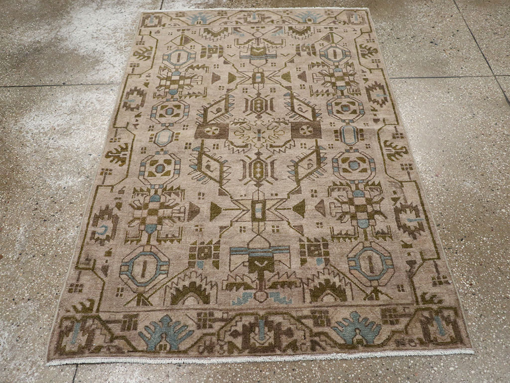Vintage Persian Malayer Throw Rug (Pair: 2 of 2), No.32018 - Gsblank
