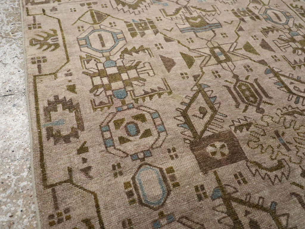 Vintage Persian Malayer Throw Rug (Pair: 2 of 2), No.32018 - Gsblank